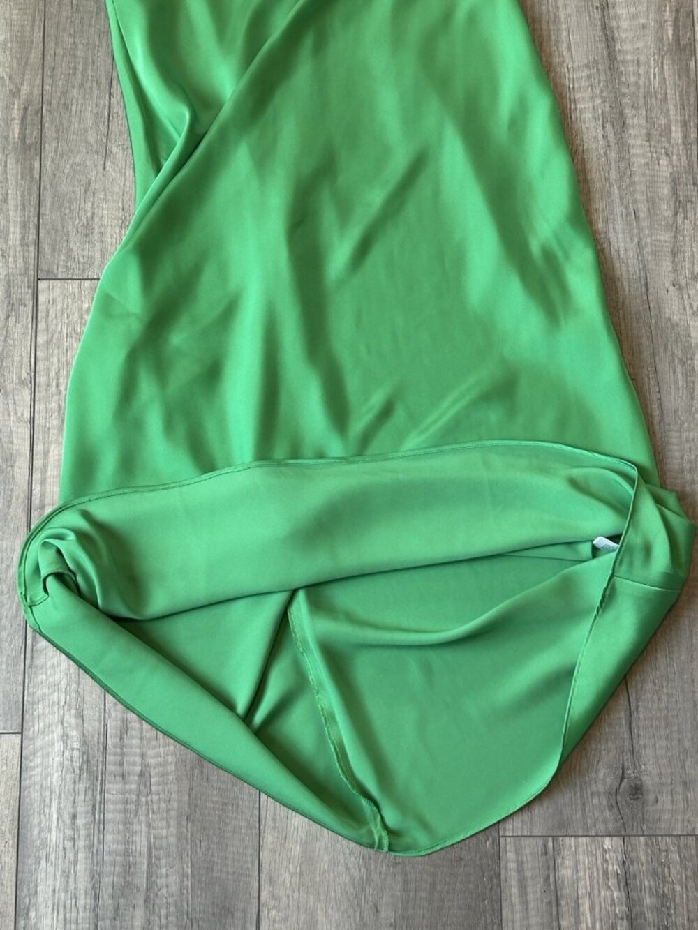 Alexia Admor Felicity Midi Dress Green Puff V Neck Size Spring Wedding Guest Fun - Picture 12 of 16